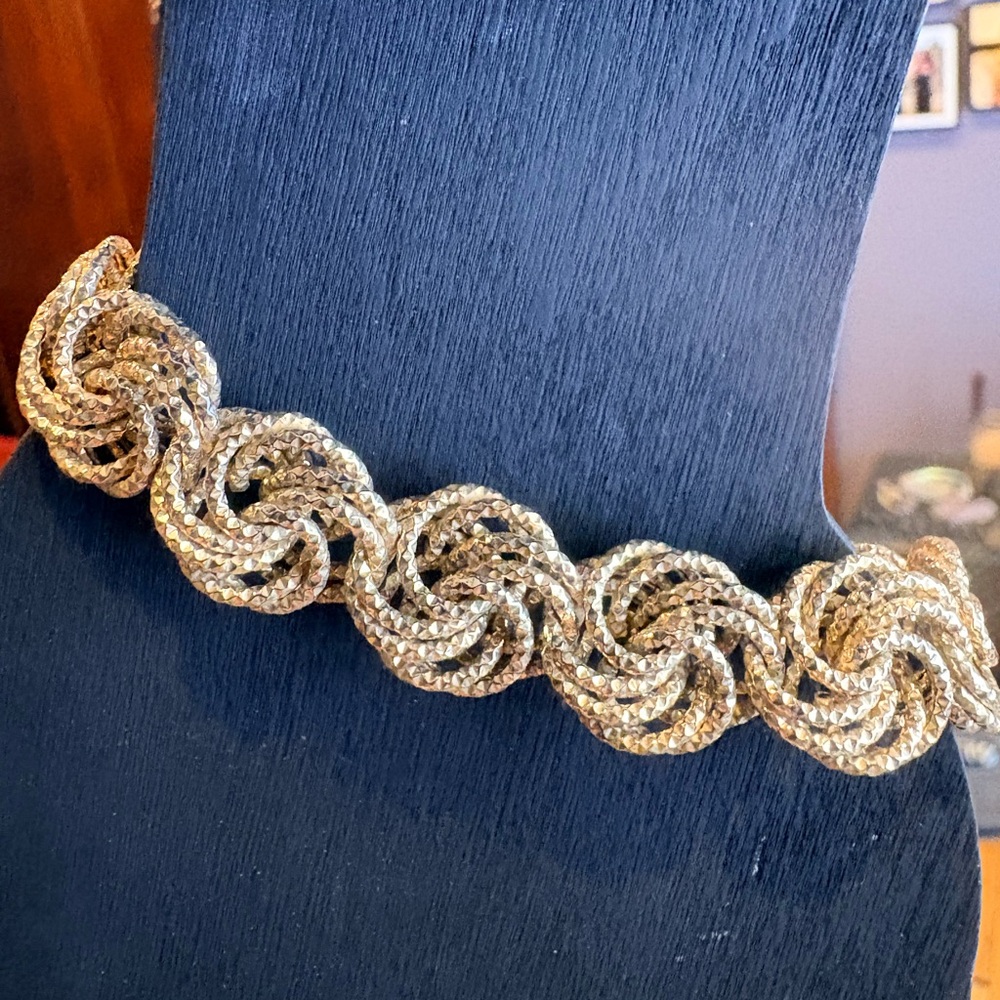 Technibond Vintage Interlocked Gold over .925 Bracelet